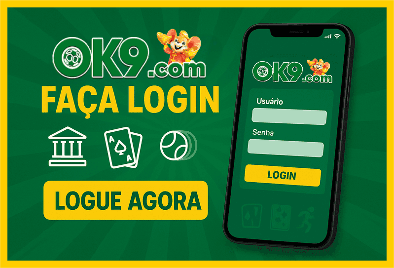 Imagem destacando login seguro na OK9BET para novos usuários